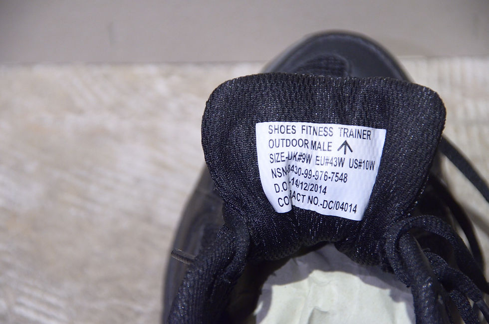 サムネイル： Mint British Army Fitness Training Shoes Magnum Black イギリス軍 マグナム ブラック レザー スニーカー