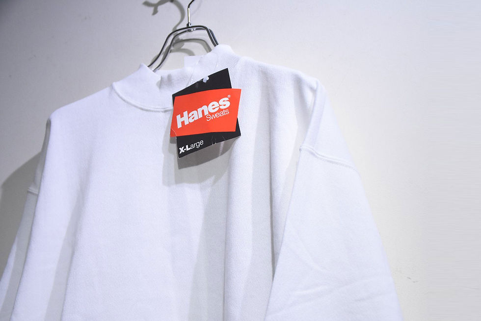 サムネイル： 90s Vintage Hanes Mockneck Sweat Shirt Made in USA ヘインズ モックネック スウェットシャツ アメリカ製