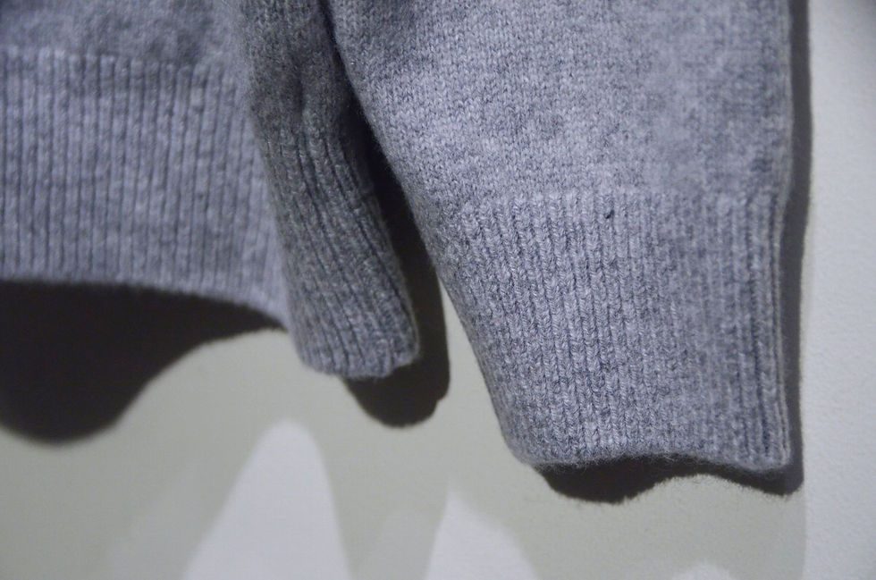 サムネイル： MOONCASTLE CASHMERE SILK WOOL TURTLE NECK GLAY ムーンキャッスル カシミア シルク ウール タートルネックニット