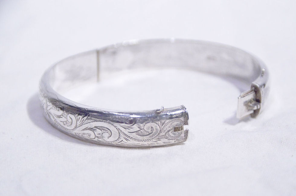 60-70's Vintage British Silver Bracelet Bangle By D&W