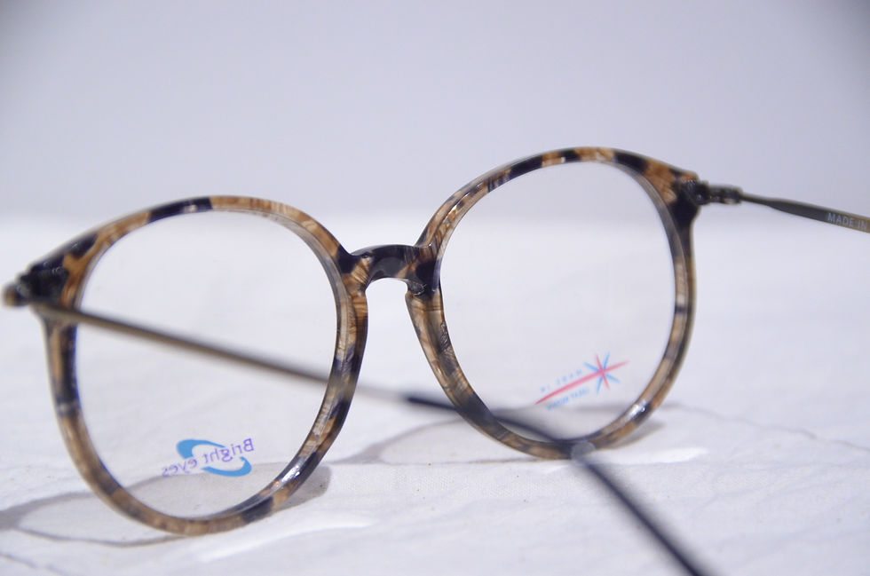 サムネイル： DEADSTOCK 80 - 90's Vintage Oval Glasses Made in England Brown ヴィンテージ 眼鏡 イギリス製