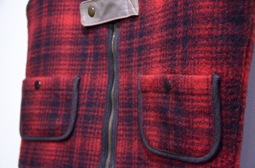 Used Vtg 80 - 90s Woolrich Wool Boa Vest Made in USA ウールリッチ