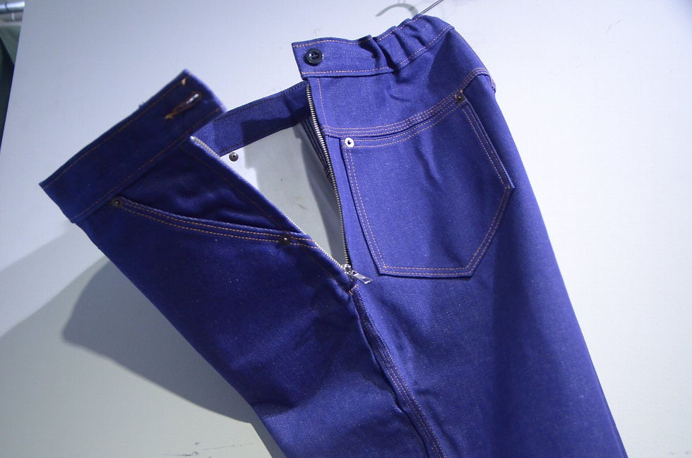 サムネイル： DEADSTOCK 70 -80's German Work Bucking Side Zip Denim Trousers ジャーマンワーク トラウザース