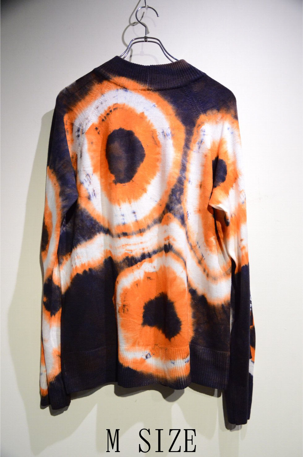 サムネイル： Haik w/ mock turtle Tie-dye Print Knit ORG Made in lithuania ハイク モックネック プリントニット