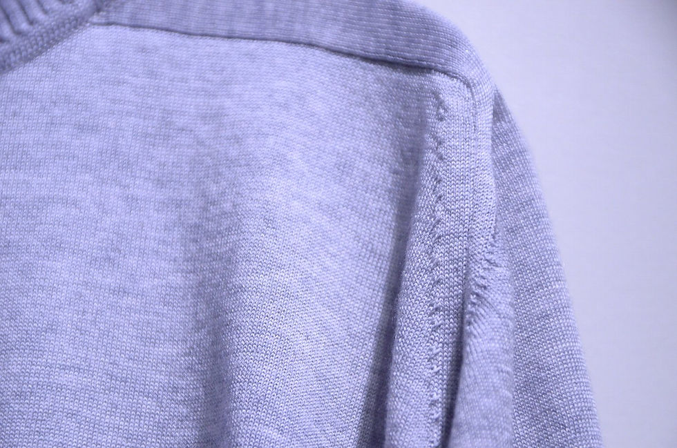 サムネイル： John Smedley Cashmere Wool Mock Half Zip Knit GRAY ジョンスメドレー カシミア モックネック ハーフジップ