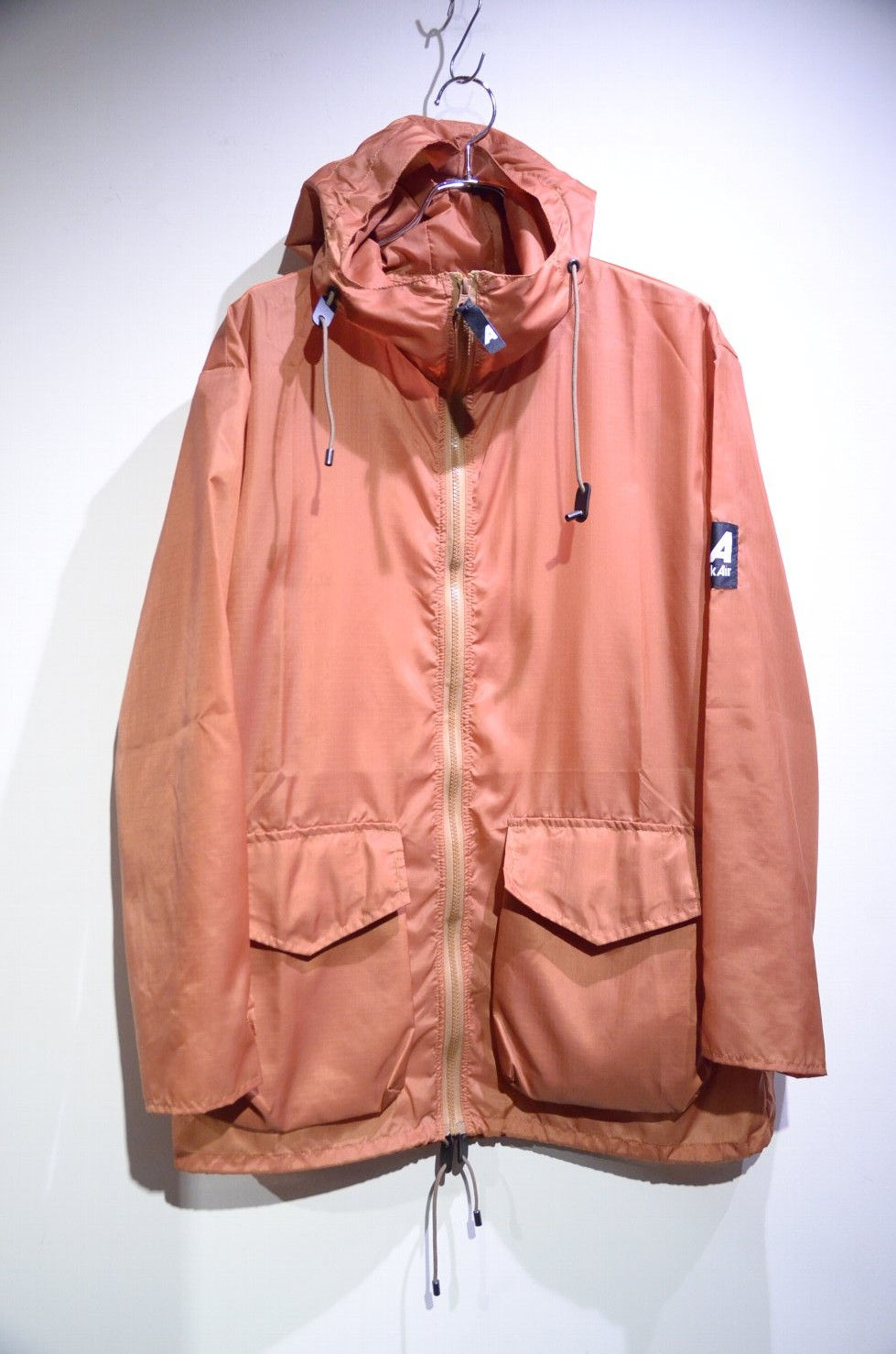Ark Air RAIN UNLINED JACKET RUST Made In ENGLAND アークエアー ポケッタブル ナイロンジャケット