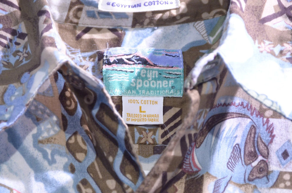 サムネイル： Used 80's Reyn Spooner Egyptian Cotton Shirt Made In Hawaiian レインスプーナー ハワイアンシャツ