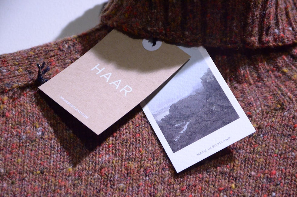 サムネイル： HAAR DONEGAL WOOL TURTLE ROLL NECK KNIT Made in Scotland ハースコットランド タートルネック ニット