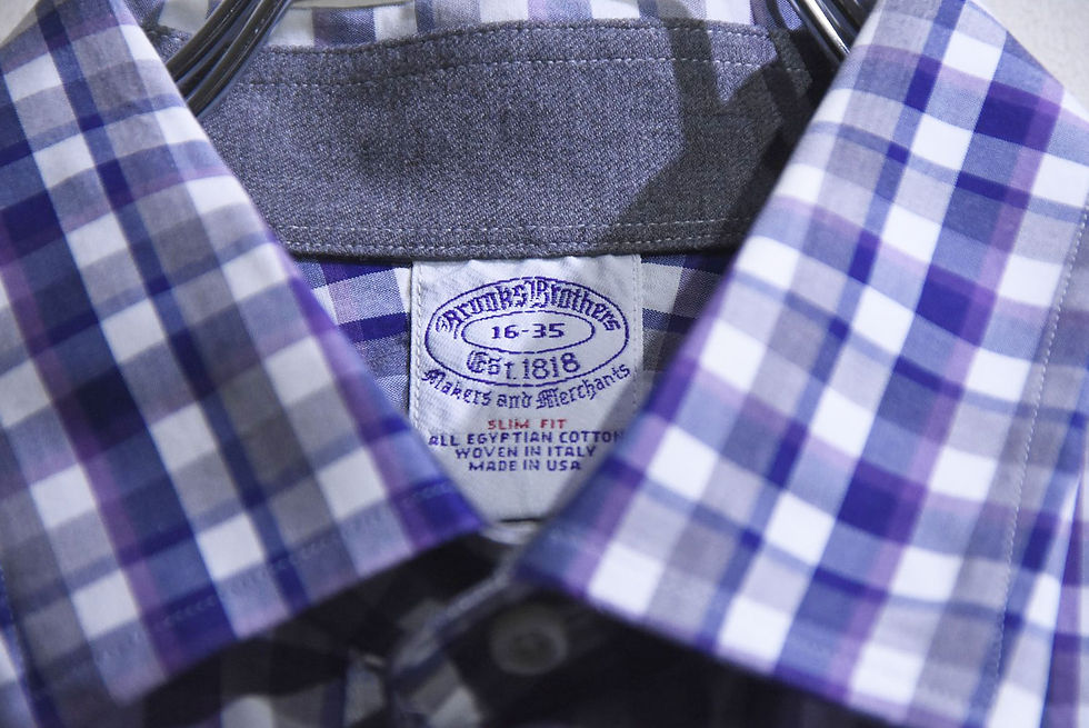 サムネイル： 90s Used Brooks Brothers Cotton Slim Fit Shirt Made In USA ブルックスブラザーズ チェックシャツ