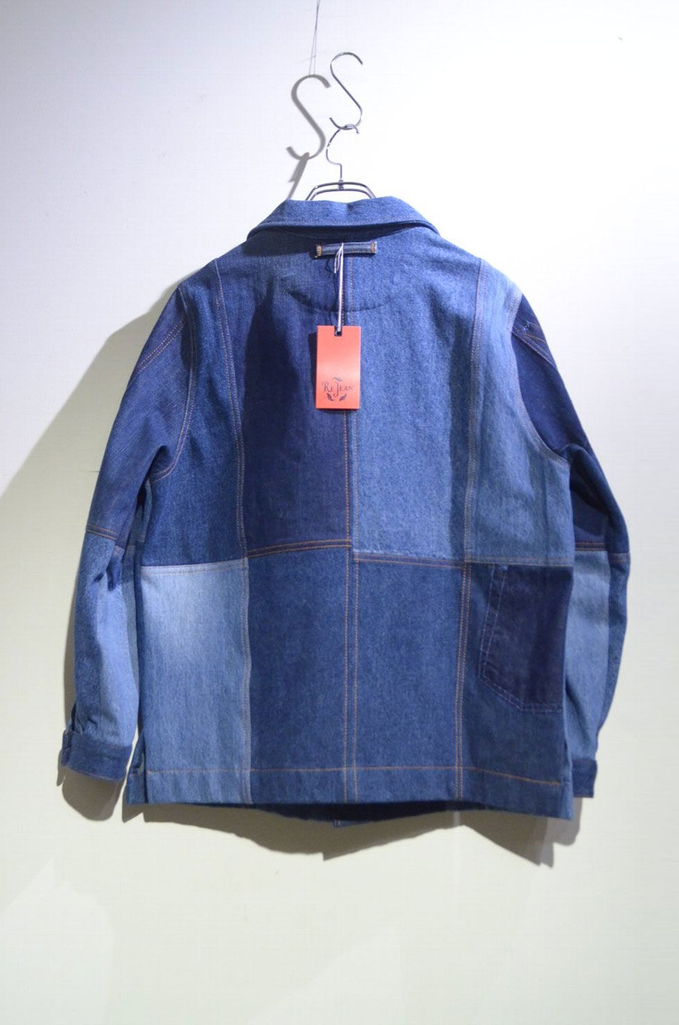 サムネイル： REJEAN DENIM Anderston Jacket S Handmade in Scotland レジーンデニム パッチワーク デニムジャケット