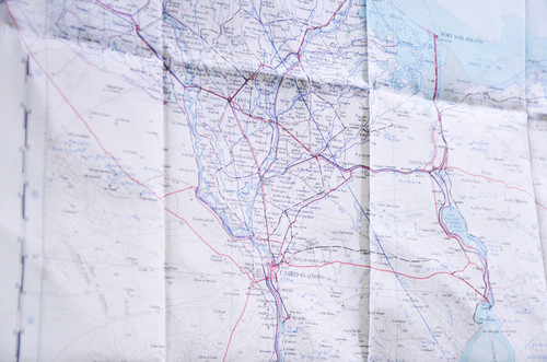 Vintage 1952s British RAF SAS Escape Map Cairo & Tobruch イギリス