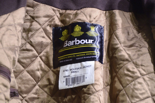Vintage Barbour Moleskin Jacket バブアー モールスキン ジャケット