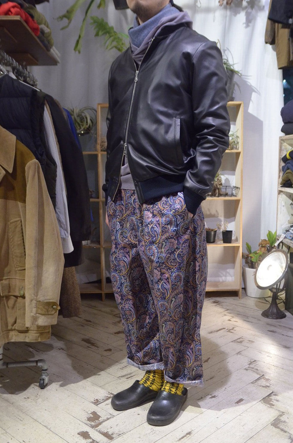 サムネイル： MEWS CLOTHING DEARSKIN LEATHER BOMBER JACKET ミューズクロッシング ディアスキンレザー ボンバージャケット