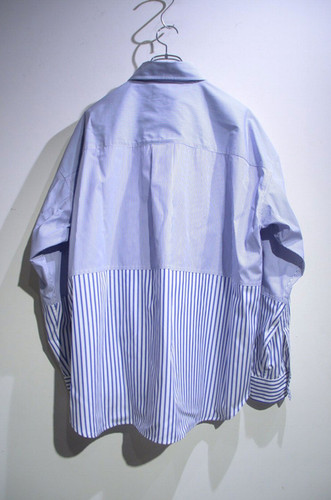 KYOU BEAN Switching Baloon Stripe Shirts キョウ ストライプ