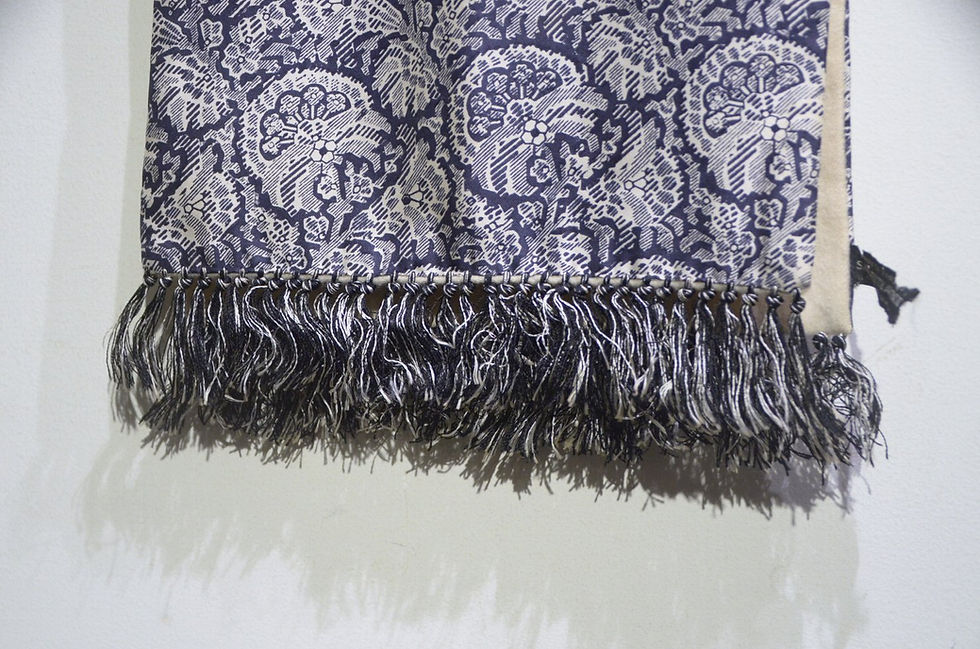 サムネイル： 60 ~ 80s Vintage Saks Fifth Avenue silk cashmere? Made in UK シルク ペイズリー ストール マフラー