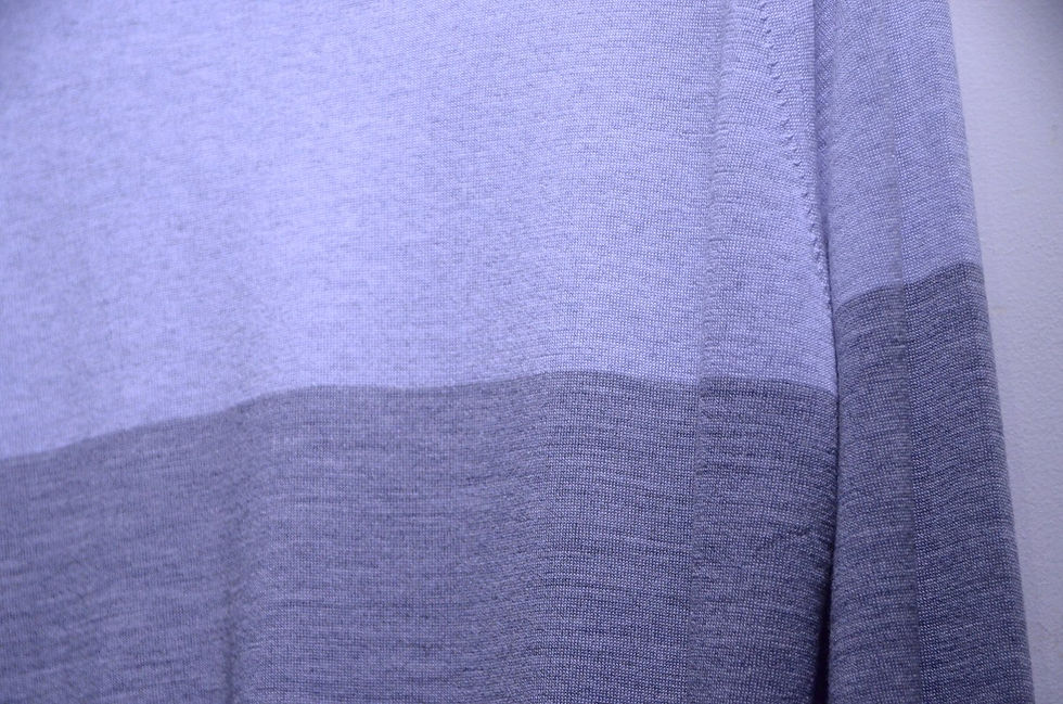 サムネイル： John Smedley Turtle Roll Neck Knit GRAY ジョンスメドレー バイカラー タートルネックニット
