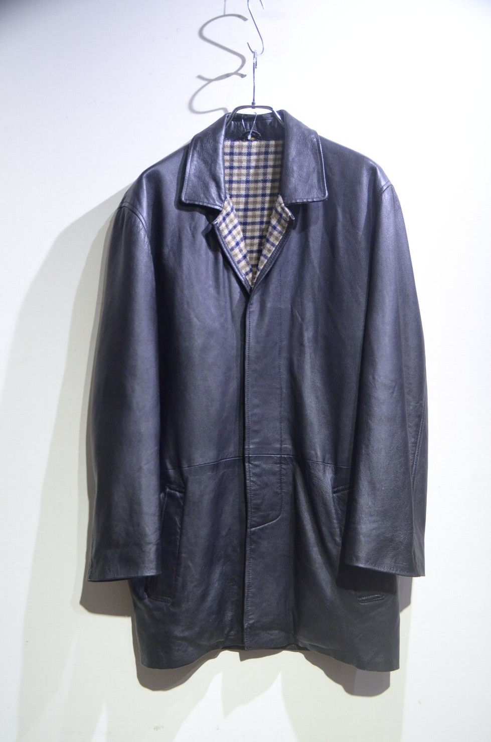 60 - 70's Vintage Aquascutum Sheep Skin Leather Coat アクアスキュータム シープスキン レザーコート