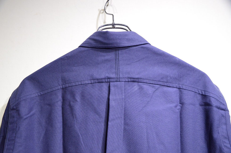 サムネイル： Tripl Stitched Button Down Shirt NAVY Oxford Made in London トリプルステッチ オックスフォード