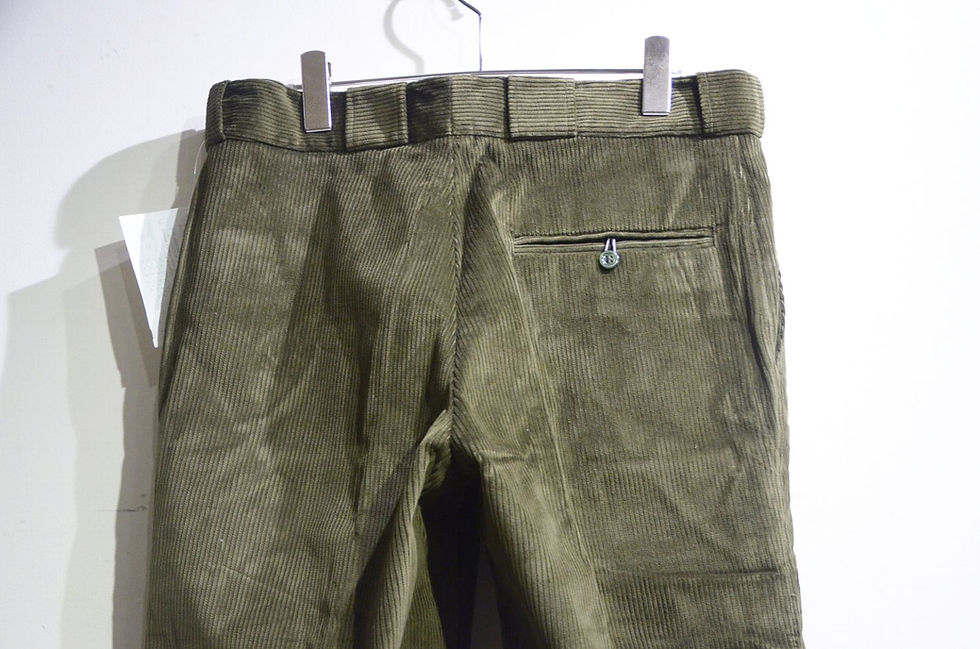 サムネイル： DEADSTOCK 87s VINTAGE BARBOUR CORDUROY TROUSERS OLV UK MADE バブアー コーデュロイ トラウザーズ