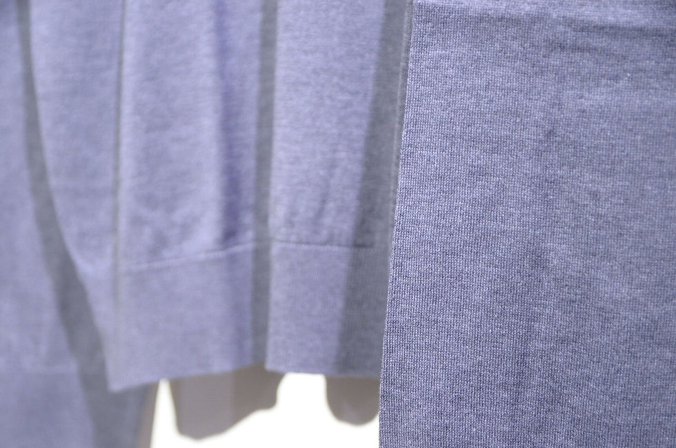 サムネイル： John Smedley Aydon Long Sleeve Vneck Cotton Knit GRY Made in UK ジョンスメドレー Vネックニット