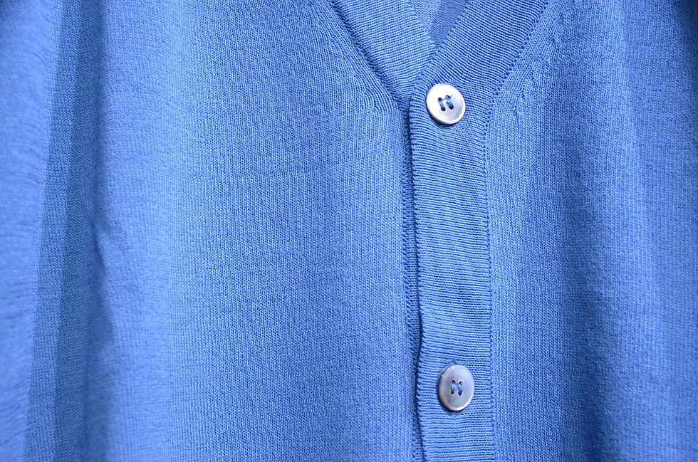 サムネイル： MOONCASTLE ICE COTTON CARDIGAN BLUE MADE IN JAPAN ムーンキャッスル アイスコットン カーディガン