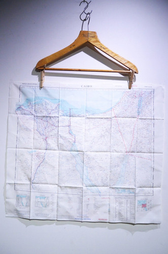 Vintage 1952s British RAF SAS Escape Map Cairo & Tobruch