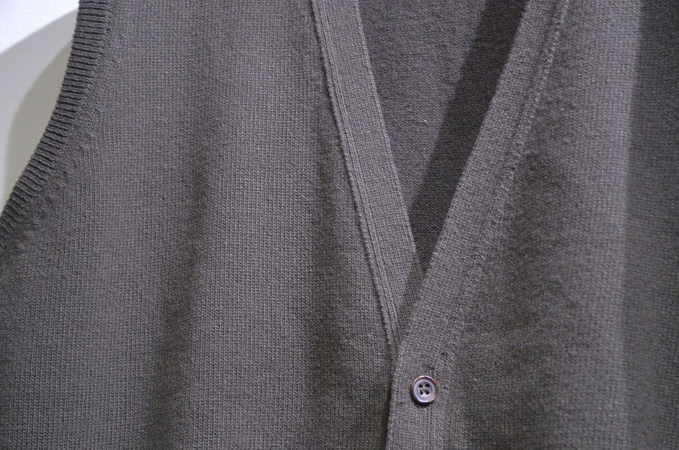 サムネイル： 00s Vintage Barbour Wool Cashmere VNeck Vest バブアー ウール カシミア 混 ベスト