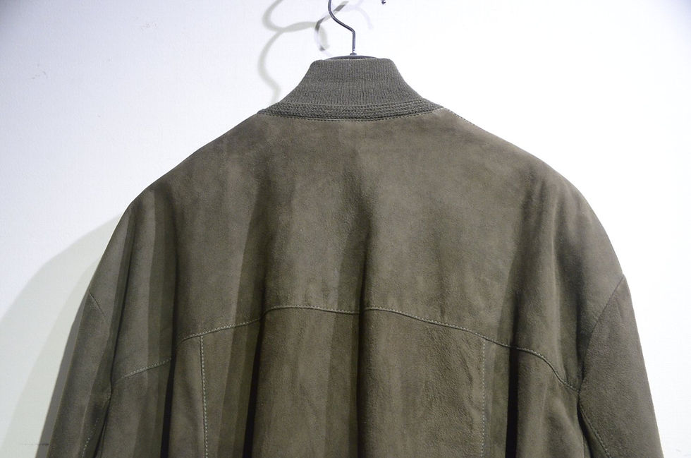 サムネイル： 88s Vintage Burberrys Suede Leather Bomber Jacket バーバリー スウェードレザー ボンバー ジャケット
