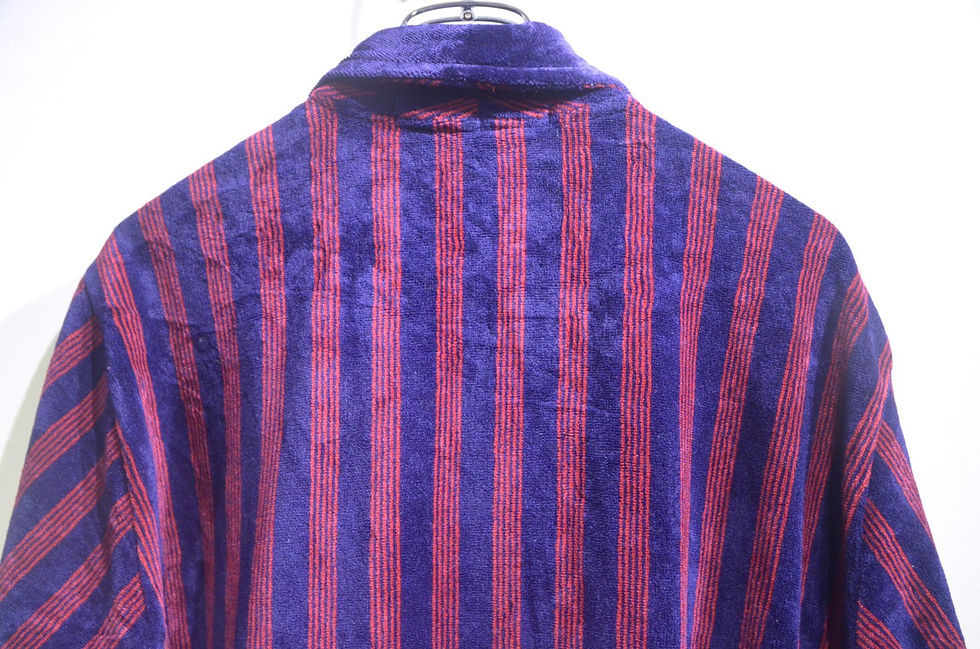 サムネイル： 70-80's Vintage St Michael Smoking / Bath Gown Made In UK セントマイケル ストライプ ガウン コート