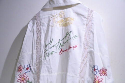 KYOU Embroidered Patchwork Shirt キョウ 刺繍 パッチワーク シャツ