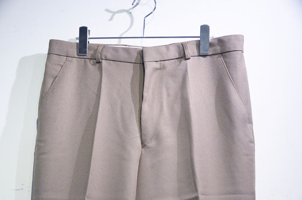 サムネイル： DEADSTOCK Vtg 80 - 90s San Rosa Poly Trousers BEG Made in UK デッドストック ポリ トラウザース