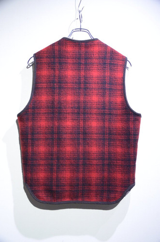 Used Vtg 80 - 90s Woolrich Wool Boa Vest Made in USA ウールリッチ