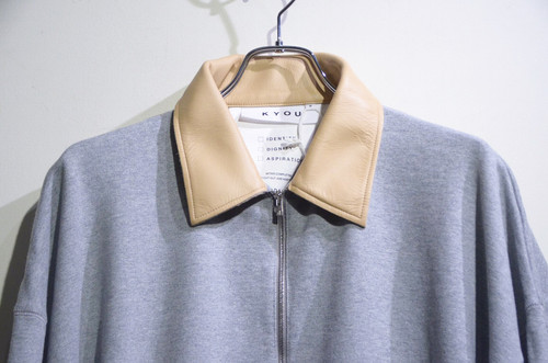 KYOU Leather Collar Heavy Weight Sweat BROTHERS キョウ レザー