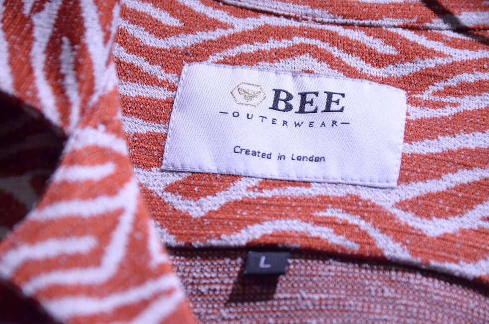 サムネイル： BEE Outerwear Tiger Camo Knit Shirt Made in London ビーアウタ－ウェア タイガーカモ 半袖シャツ