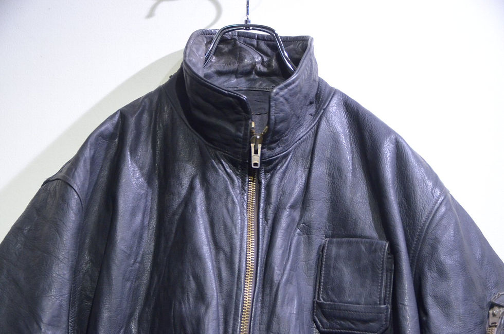 サムネイル： Vintage French Air Force Leather Jacket Made In France B フランス空軍 レザージャケット