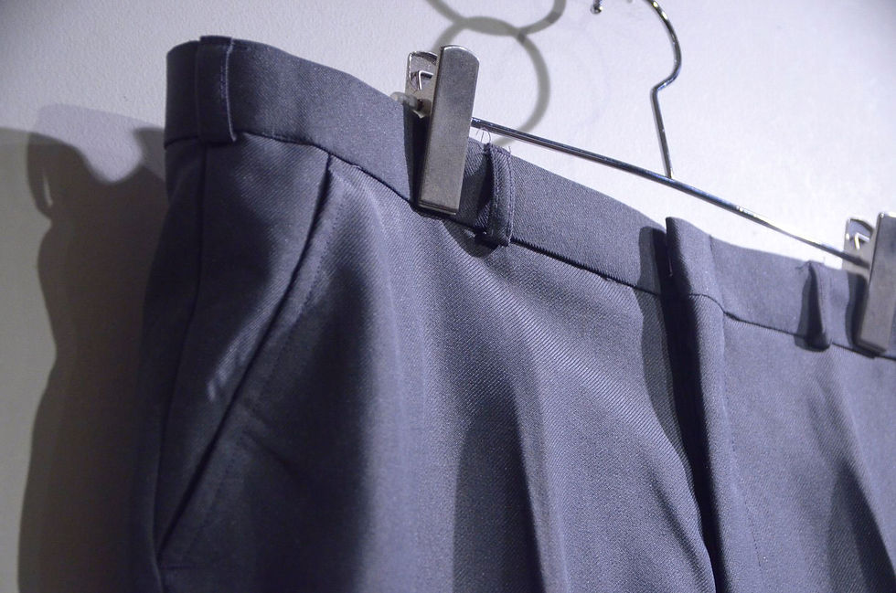 サムネイル： DEADSTOCK 80 - 90s San Rosa Poly Trousers GRAY Made in UK デッドストック ポリ トラウザース