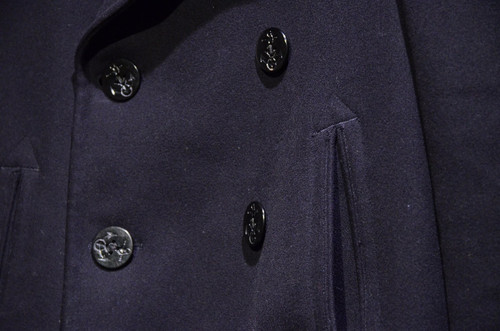 50s Vintage U.S NAVY Wool Melton 8 Button PeaCoat アメリカ軍