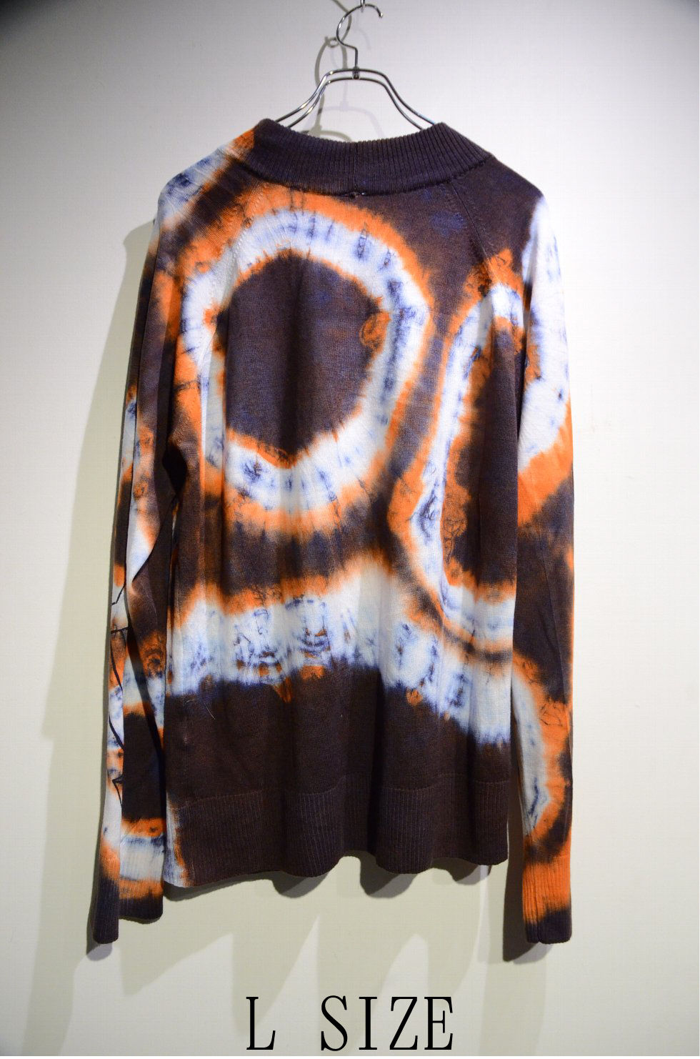 サムネイル： Haik w/ mock turtle Tie-dye Print Knit ORG Made in lithuania ハイク モックネック プリントニット