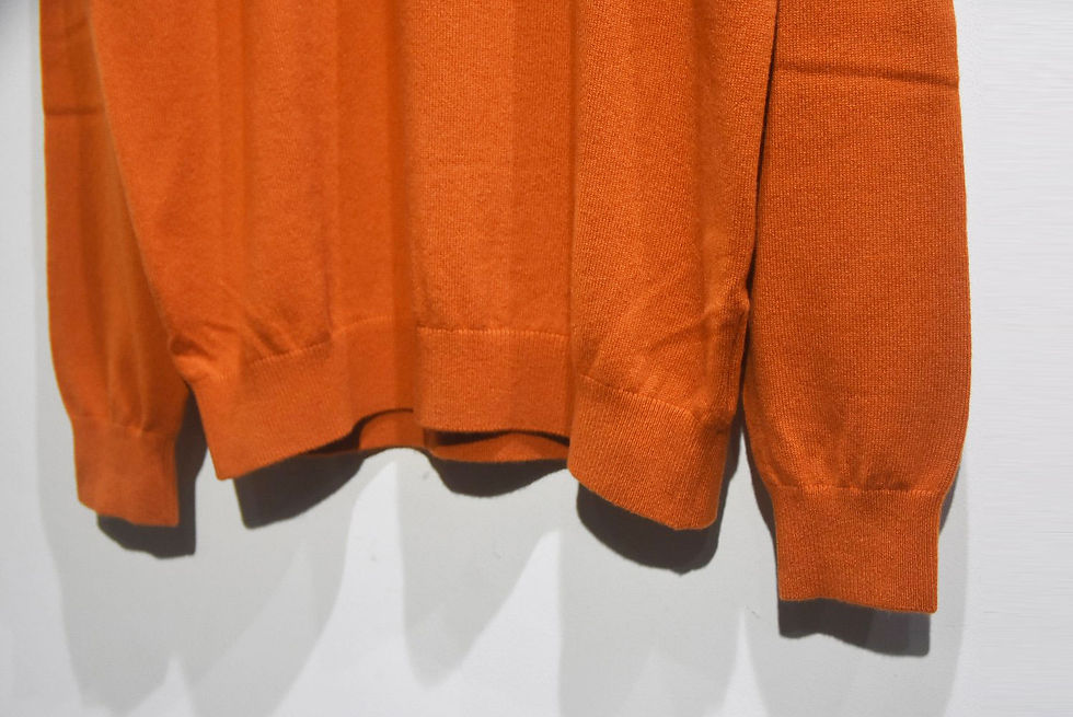 サムネイル： MOONCASTLE 100% CASHMERE TURTLE NECK ORG ムーンキャッスル 100%カシミア タートルネックニット オレンジ