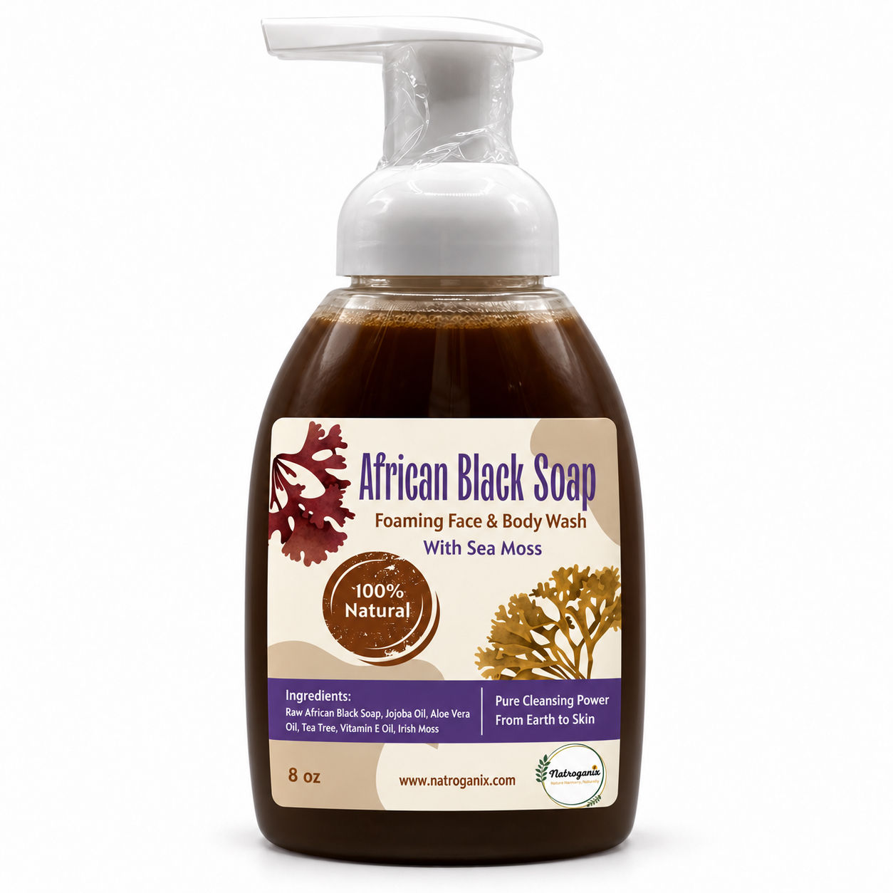 Sea Moss African Black Soap Body & Face Wash