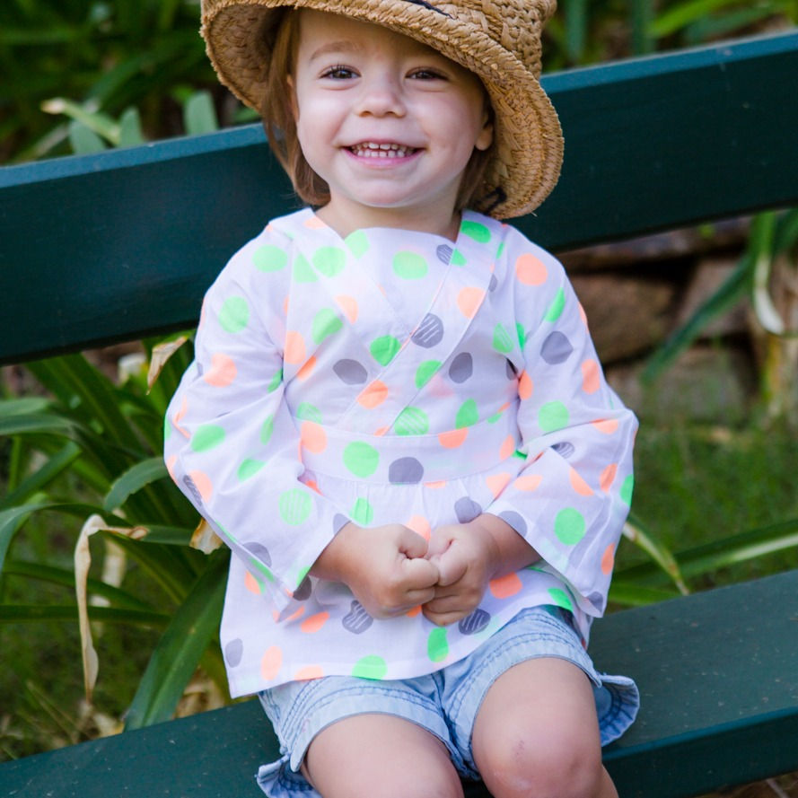 Thumbnail: Zephyr Top in Zesty Citrus Print