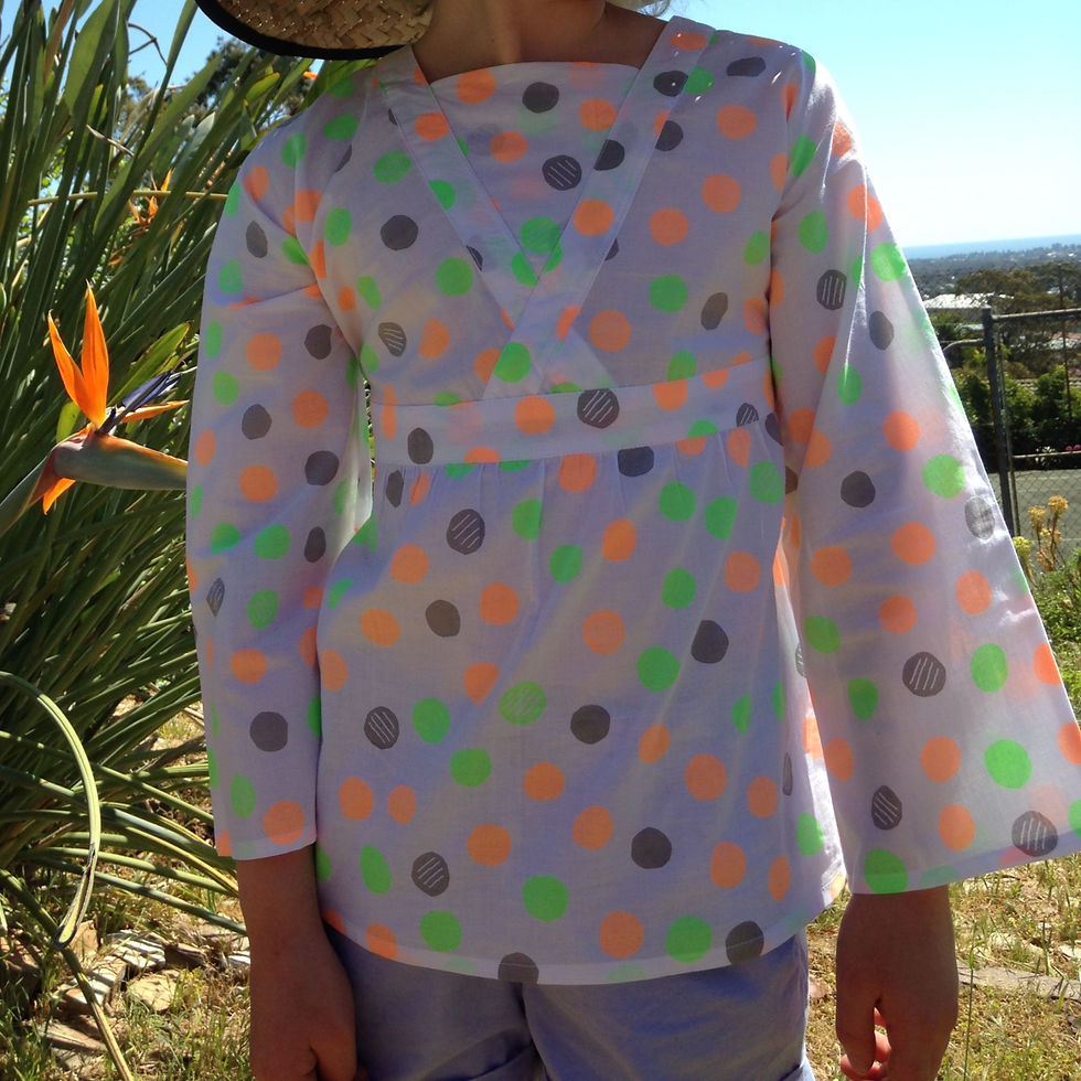 Thumbnail: Zephyr Top in Zesty Citrus Print