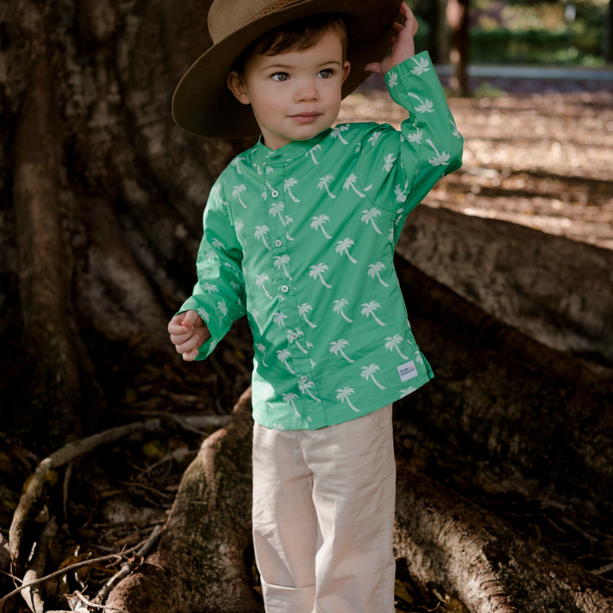 Chill & Popsicle Tops in Palm Trees Print