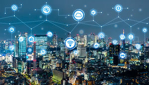 Smart city concept. IoT(Internet of Things). ICT(Information Communication Technology)..jp