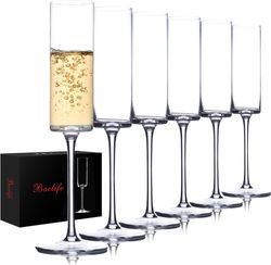 BACLIFE Crystal Champagne Flutes