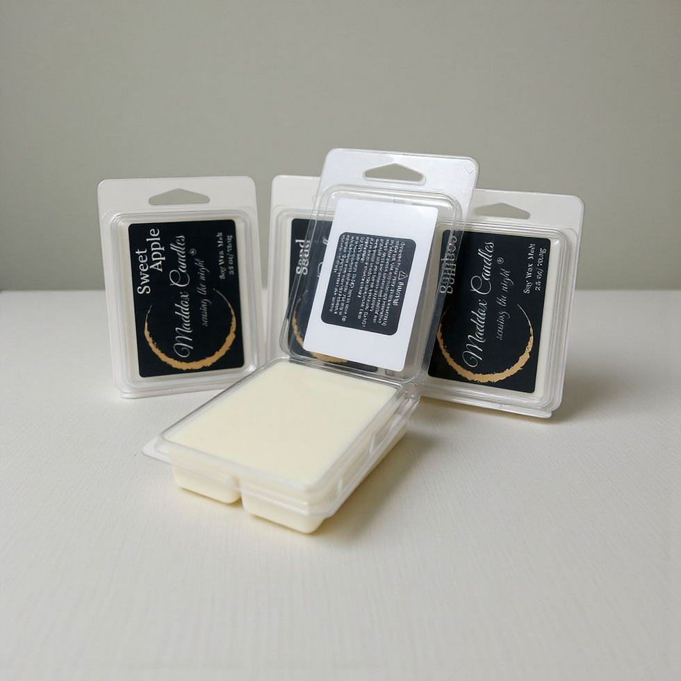 Thumbnail: Sweet Apple wax melts, Maddox Candles, arranged on a white background, ready to use.