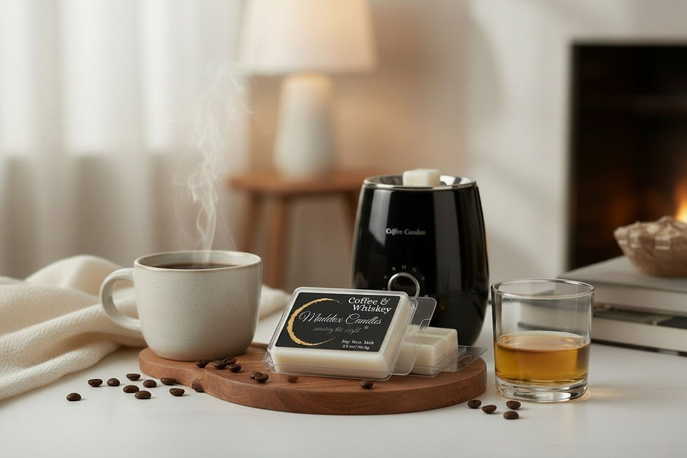coffee & whiskey wax melt to start your day