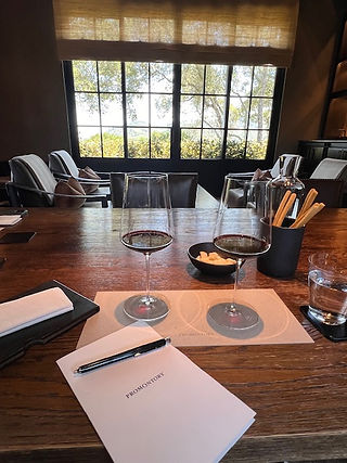 Tasting the Promontory wine and Penultimate wine 