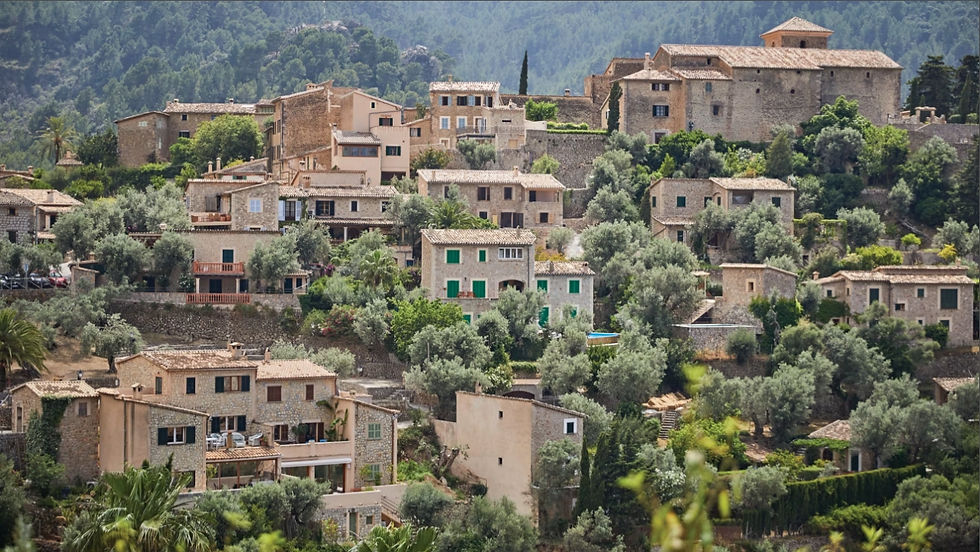 Rooftops of small village
