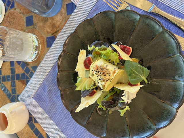 Fig Salad at Miro, La Residenca Hotel